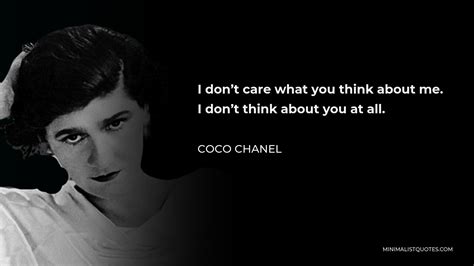 i don't think about you at all chanel|coco Chanel quotes.